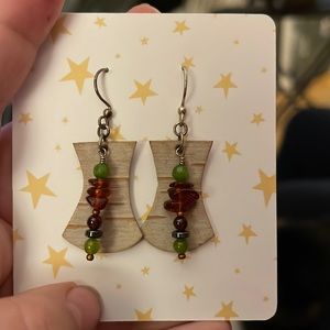 Birch Bark Dangle Earrings